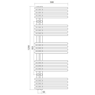 NYMPHA otopné těleso 500x1250mm, bílá mat