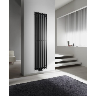 PILON otopné těleso 418x1800mm, se šesti háčky pro ručník, černá mat