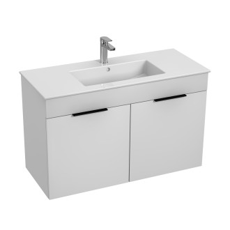 JIKA Cube skříňka 2dveře+umyv.100 bílá úchytky antracit H4536511763001