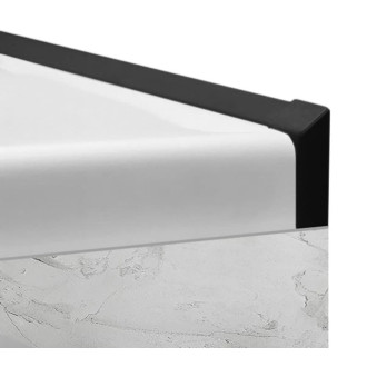 Polysan krycí lišta pro vany a vaničky 2x1950mm, 2x roh černá 91020B