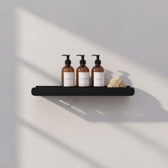 REA Rovná police do koupelny SF03 60cm černá matná REA-06008