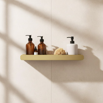 REA Rovná police do koupelny SF03 broušená zlatá REA-06009