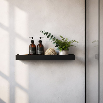 REA Rovná police do koupelny SF04 60cm černá matná REA-06004