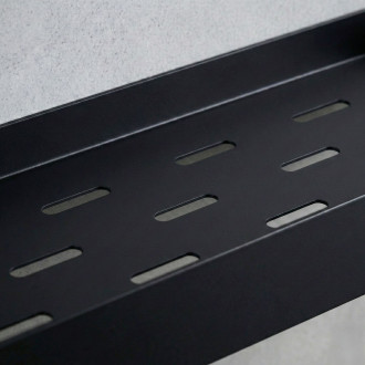 REA Rovná police do koupelny SF04 60cm černá matná REA-06004