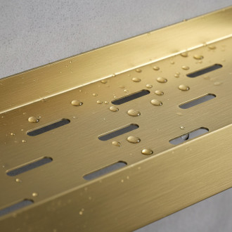 REA Rovná police do koupelny SF04 60cm broušená zlatá REA-06005