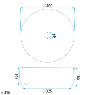 Umyvadlo na desku REA Galaxy