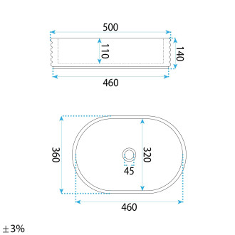 Umyvadlo na desku Nicoletta Beige