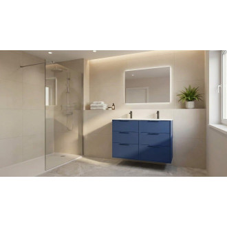 Koupelnová skříňka s dvojumyvadlem Roca Optica 120x58x45,5 cm modrá mat OPT1203ZM