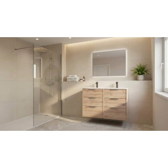 Koupelnová skříňka s dvojumyvadlem Roca Optica 120x58x45,5 cm dub OPT1203ZO