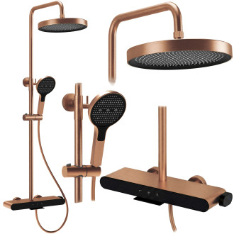 REA Sprchový set Farel Brush Copper REA-P0357