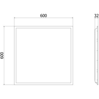 Mexen Brill-S panel sufitowy LED podtynkowy 60 x 60 cm, 36W, Neutralna - 4000K, 5184 lm, czarny - L202-060-060-3640-70