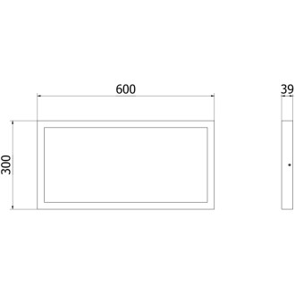 Mexen Brill-S panel sufitowy LED natynkowy 60 x 30 cm, 24W, Neutralna - 4000K, 3456 lm, biały - L207-060-030-2440-20