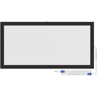 Mexen Brill-S panel sufitowy LED natynkowy 60 x 30 cm, 24W, Neutralna - 4000K, 3456 lm, czarny - L207-060-030-2440-70