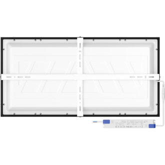 Mexen Brill-S panel sufitowy LED natynkowy 60 x 30 cm, 24W, Neutralna - 4000K, 3456 lm, czarny - L207-060-030-2440-70