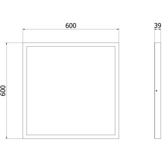Mexen Brill-S panel sufitowy LED natynkowy 60 x 60 cm, 36W, Neutralna - 4000K, 5184 lm, biały - L207-060-060-3640-20