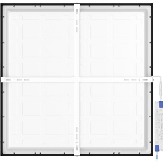 Mexen Brill-S panel sufitowy LED natynkowy 60 x 60 cm, 36W, Neutralna - 4000K, 5184 lm, czarny - L207-060-060-3640-70