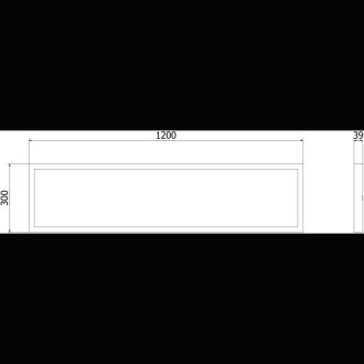 Mexen Brill-S panel sufitowy LED natynkowy 120 x 30 cm, 36W, Neutralna - 4000K, 5184 lm, czarny - L207-120-030-3640-70