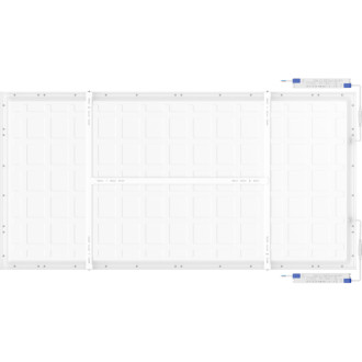 Mexen Brill-S panel sufitowy LED natynkowy 120 x 60 cm, 60W, Neutralna - 4000K, 8640 lm, biały - L207-120-060-6040-20