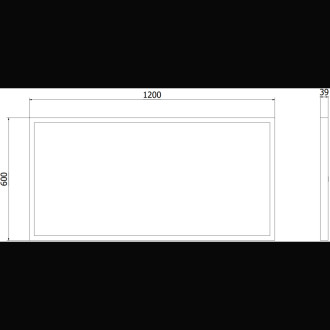 Mexen Brill-S panel sufitowy LED natynkowy 120 x 60 cm, 60W, Neutralna - 4000K, 8640 lm, czarny - L207-120-060-6040-70