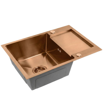 Ocelový dřez Paul BRUSH COPPER