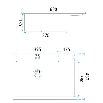 Ocelový dřez Fin BRUSH COPPER