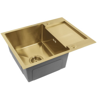 Rea Ocelový dřez Paul BRUSH GOLD ZLE-06010