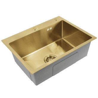 Rea Ocelový dřez Liam BRUSH GOLD KPL-96007