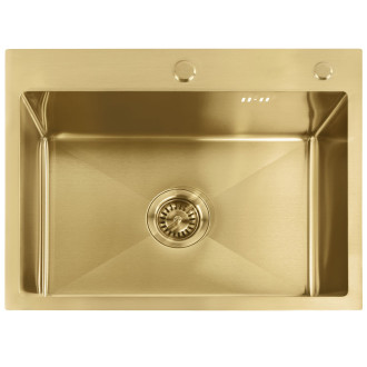 Rea Ocelový dřez Liam BRUSH GOLD KPL-96007