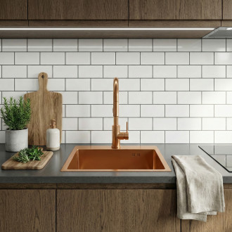 Ocelový dřez Leo 50 BRUSH COPPER