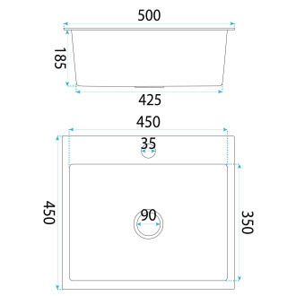 Ocelový dřez Leo 50 BRUSH COPPER