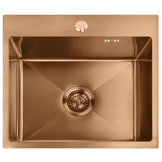 Ocelový dřez Leo 50 BRUSH COPPER