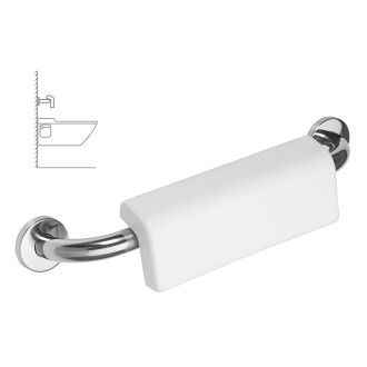 HANDICAP madlo se zádovou opěrkou, 500mm, nerez lesk