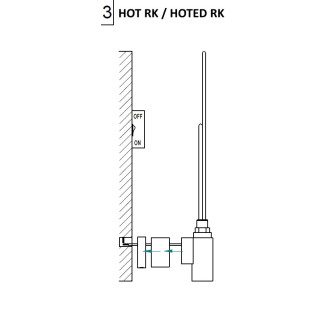 doplněk k radiátorům patrona/ HOT 390 mm (600W) stříbrná RDOHOT39ST