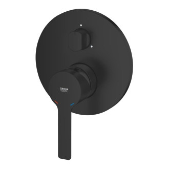 Sprchová a vanová baterie Grohe Lineare bez podomítkového tělesa černá matná 240952431