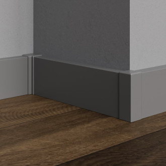 Roh k soklu Profil-EU šedá mat, PVC, délka 2 cm, výška hrany 50 mm, SKKOMPVNE2450