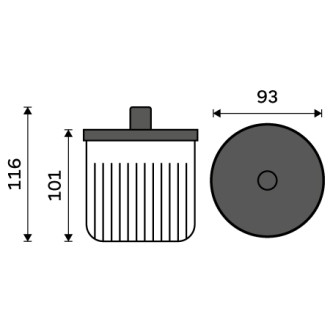 Dóza na kosmetické tampóny