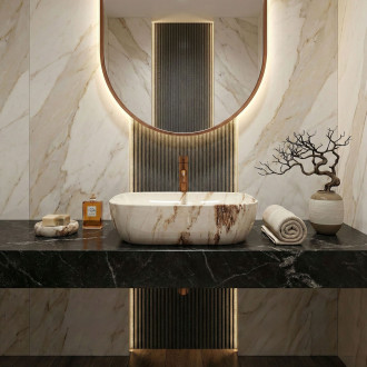 Umyvadlo na desku Rea Belinda Marrone Shiny