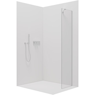 CERANO - Boční stěna Antelo L/P - 6 mm - chrom, transparentní sklo - 50x190 cm