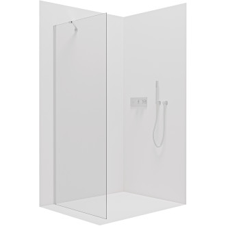 CERANO - Boční stěna Antelo L/P - 6 mm - chrom, transparentní sklo - 90x190 cm