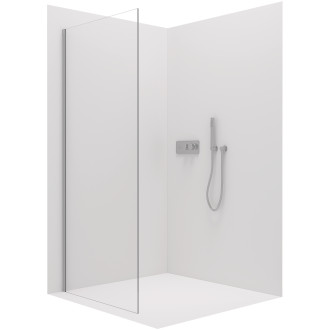 CERANO - Boční stěna Lantono L/P - 8 mm - chrom, transparentní sklo - 90x195 cm