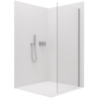 CERANO - Boční stěna Lantono L/P - 8 mm - chrom, transparentní sklo - 90x195 cm