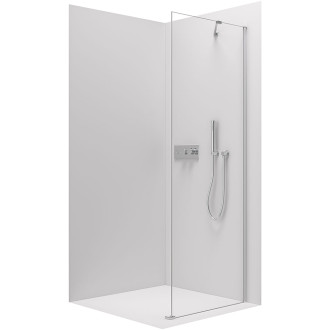 CERANO - Boční stěna Marino a Volpe L/P - 6 mm - chrom, transparentní sklo - 90x190 cm