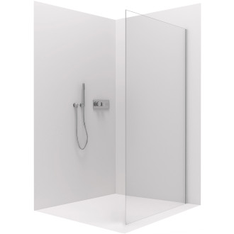 CERANO - Boční stěna Orlano L/P - 5 mm - chrom, transparentní sklo - 100x195 cm