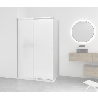 CERANO - Boční stěna Santoro - levá - 6 mm - chrom, mléčné sklo - 70x195 cm - jednodílná pevná