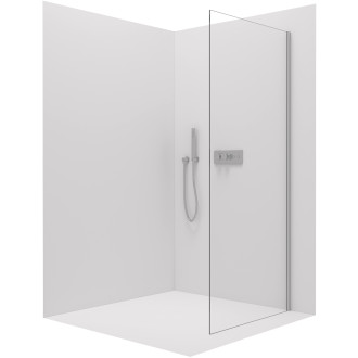 CERANO - Boční stěna Santoro L/P - 8 mm - chrom, transparentní sklo - 90x195 cm