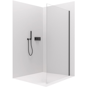 CERANO Sprchová zástěna Varone L/P černá mat., transp.sklo 100x195cm CER-DY505B-100-195-SG
