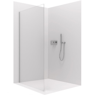 CERANO - Boční stěna Varone L/P - 6 mm - chrom, transparentní sklo - 100x195 cm