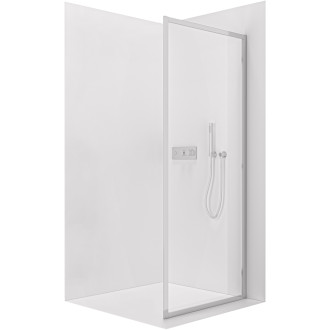 CERANO - Boční stěna Versaro L/P - 6 mm - chrom, transparentní sklo - 80x195 cm - jednodílná pevná