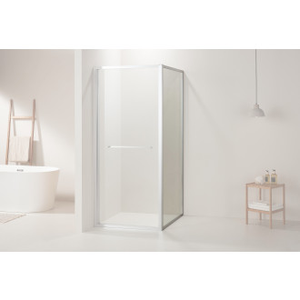 CERANO - Boční stěna Versaro L/P - 6 mm - chrom, transparentní sklo - 90x195 cm - jednodílná pevná