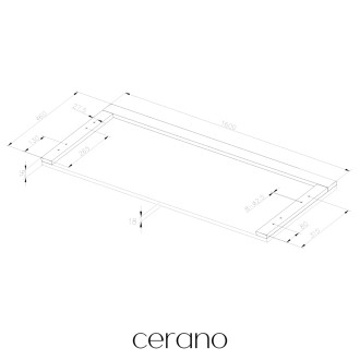 CERANO - Deska pod umyvadlo Navira Pro - betonově šedá - 160x46x3,6 cm